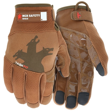 Mcr Safety Gloves, Multi-Task TaskFit Design, Cable Channel, XL, PR 962XL
